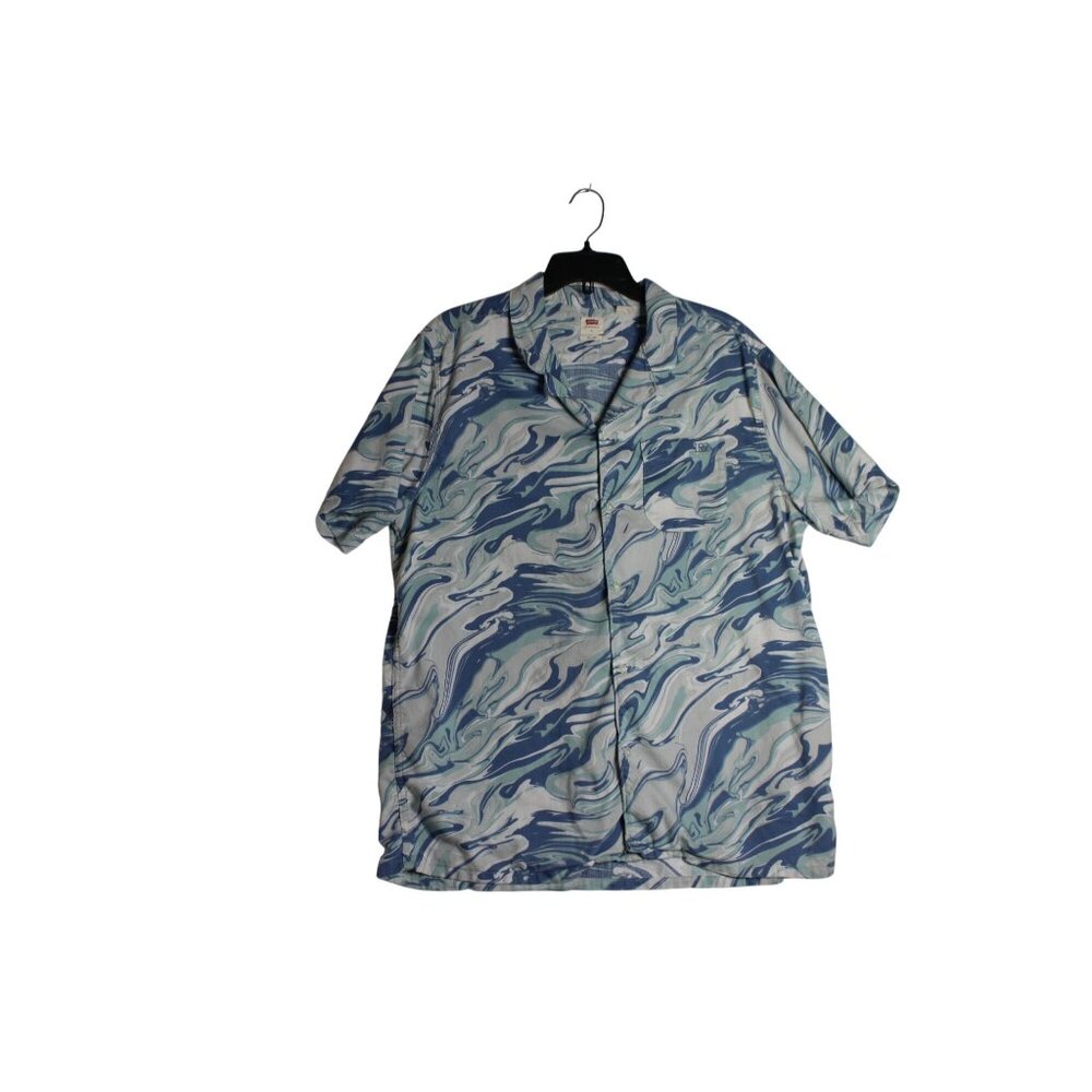 Levis Short Sleeve Floral Hawaiian Button Down Shirt Mens Large‎ Relaxed